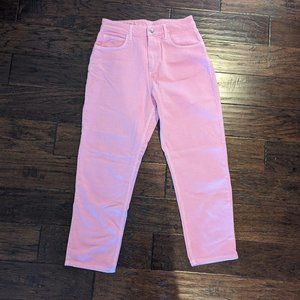 Reclaimed Vintage inspired 91' original mom jean in washed pink denim